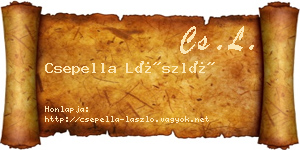 Csepella László névjegykártya